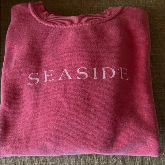 The Seaside Style Sweaters - Seaside Pink Crew Neck Sweater. Vintage Style